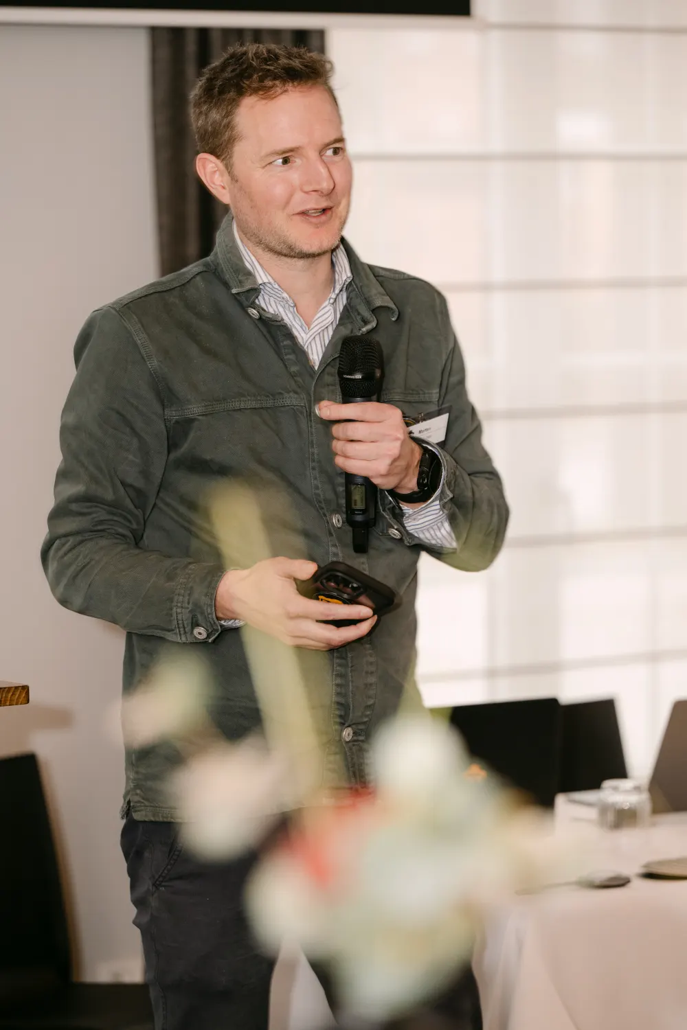 Marten, oprichter van Catermonkey, aan het woord op een klantendag